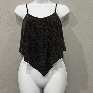 Body central black glittery metallic